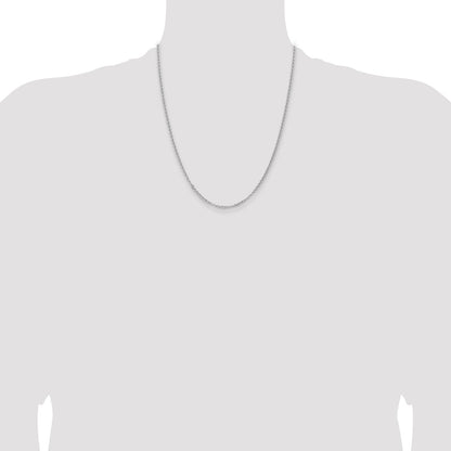 Sterling Silver Rhodium-plated 2.8mm Rolo Chain