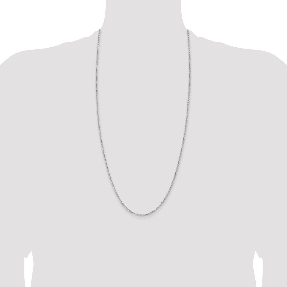 Sterling Silver Rhodium-plated 2.8mm Rolo Chain