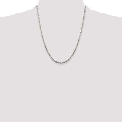 Sterling Silver 2.5mm Loose Rope Chain