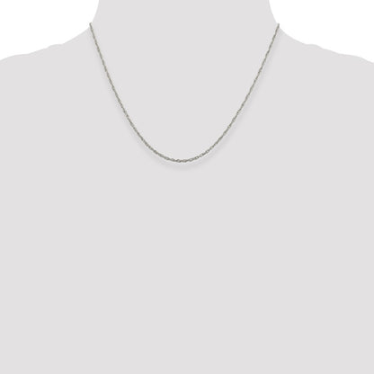 Sterling Silver 1.95mm Loose Rope Chain w/2in ext.