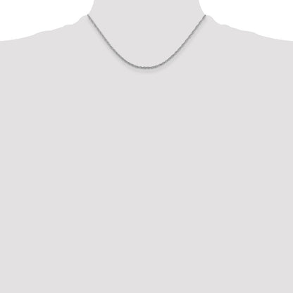 Sterling Silver Rhodium-plated 2mm Loose Rope Chain