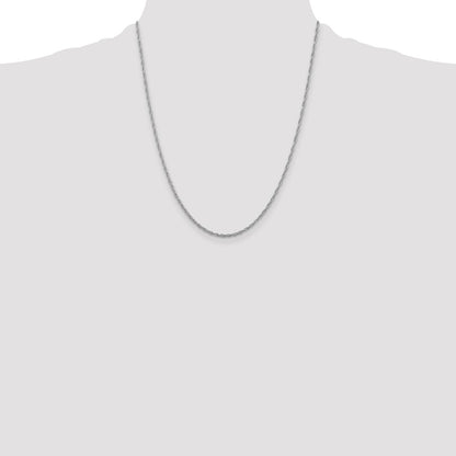 Sterling Silver Rhodium-plated 2mm Loose Rope Chain