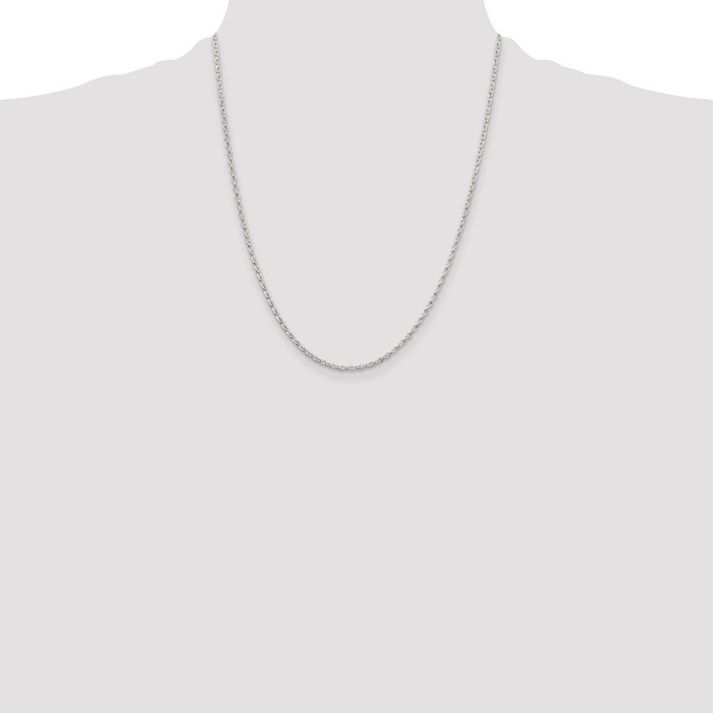 Sterling Silver 1.6mm Oval Fancy Rolo Chain