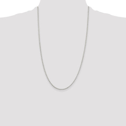Sterling Silver 1.6mm Oval Fancy Rolo Chain
