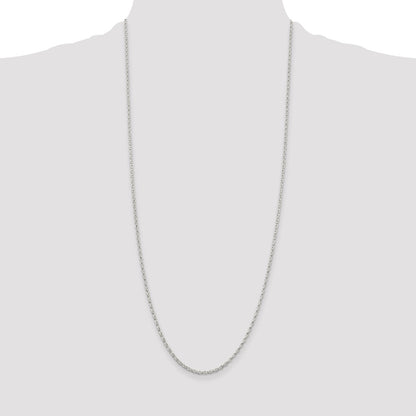 Sterling Silver 1.6mm Oval Fancy Rolo Chain