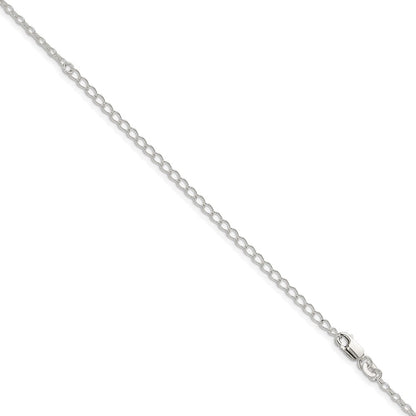 Sterling Silver 1.6mm Oval Fancy Rolo Chain w/4in ext.