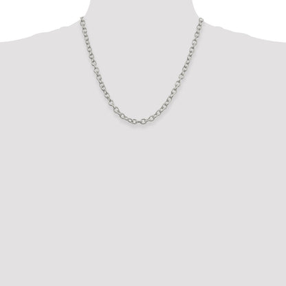 Sterling Silver 6.25mm Fancy Patterned Rolo Chain
