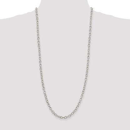Sterling Silver 6.25mm Fancy Patterned Rolo Chain