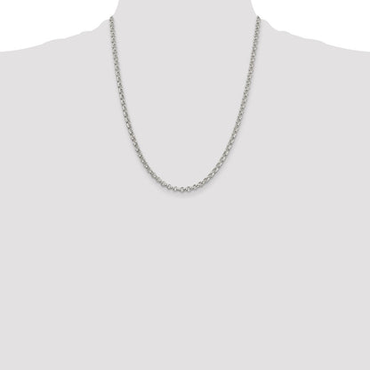 Sterling Silver 4mm Rolo Chain