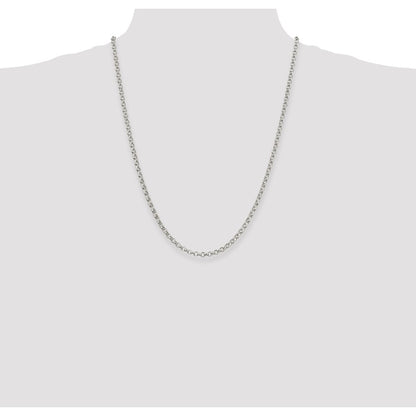 Sterling Silver 4mm Rolo Chain
