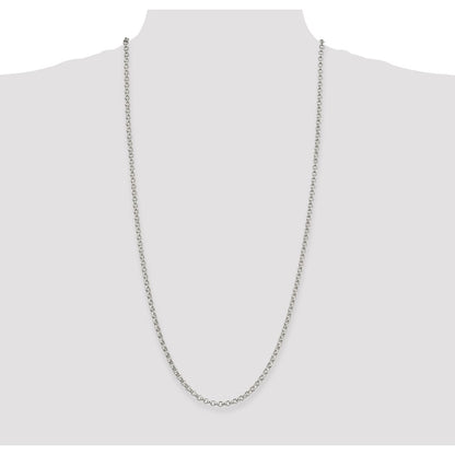 Sterling Silver 4mm Rolo Chain