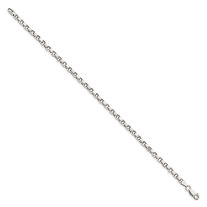 Sterling Silver 3.5mm Diamond-cut Rolo Chain