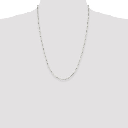 Sterling Silver 2.75mm Elongated Open Link Chain