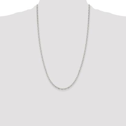 Sterling Silver 2.75mm Elongated Open Link Chain