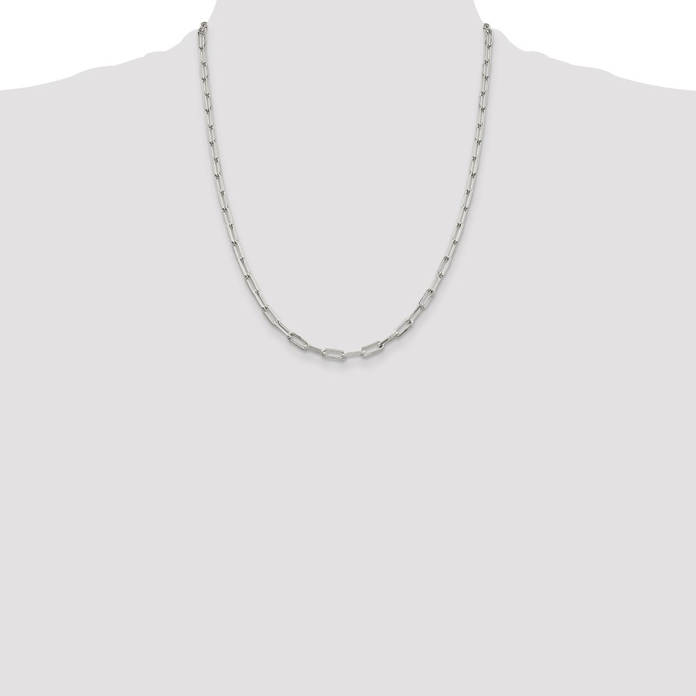 Sterling Silver 4.25mm Elongated Open Link Chain