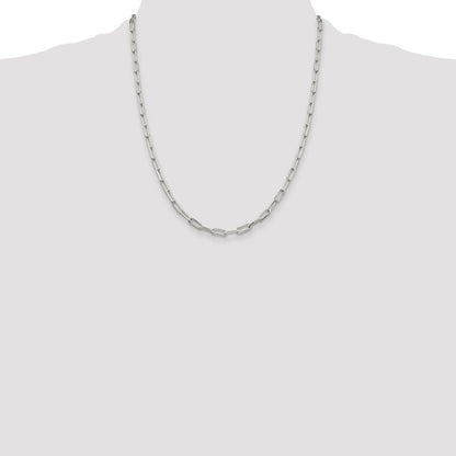 Sterling Silver 4.25mm Elongated Open Link Chain