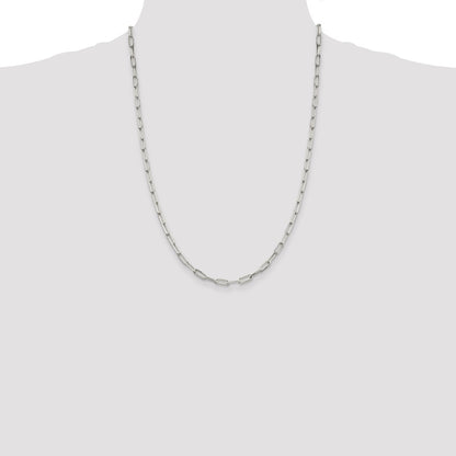Sterling Silver 4.25mm Elongated Open Link Chain