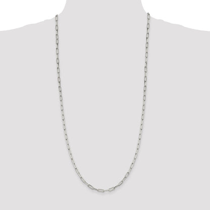Sterling Silver 4.25mm Elongated Open Link Chain