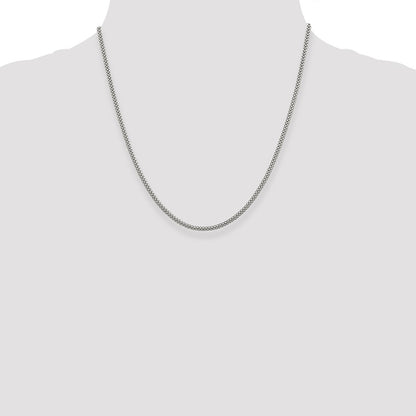 Sterling Silver 2.4mm Corona Chain