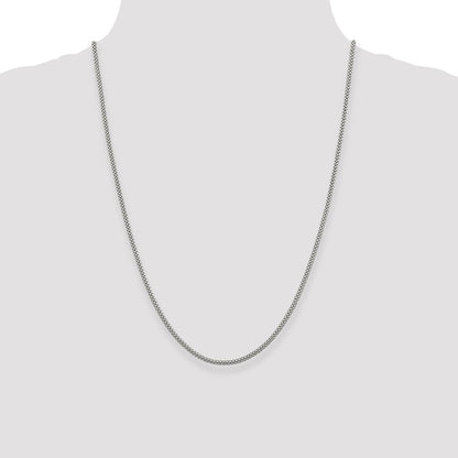 Sterling Silver 2.4mm Corona Chain