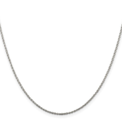 Sterling Silver 1.3mm Loose Rope Chain w/4in ext.
