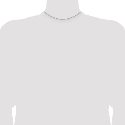 Sterling Silver Rhodium-plated 1.3mm Loose Rope Chain