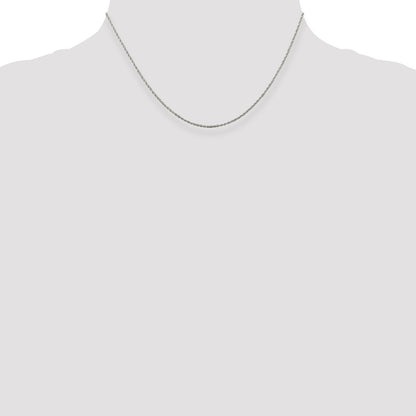 Sterling Silver Rhodium-plated 1.3mm Loose Rope Chain