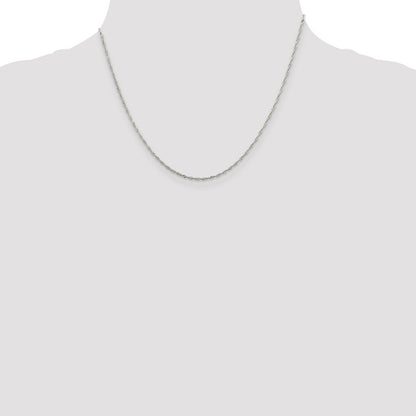 Sterling Silver 1.4mm Singapore Chain w/2in ext.