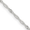 Sterling Silver 1.4mm Singapore Chain w/2in ext.