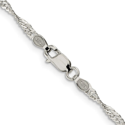 Sterling Silver 2.25mm Singapore Chain