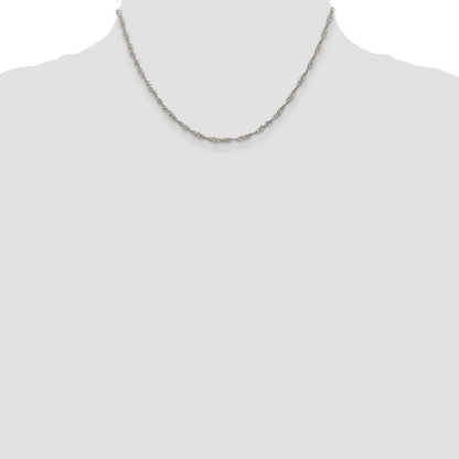 Sterling Silver 2.25mm Singapore Chain