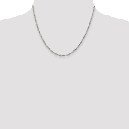 Sterling Silver 2.25mm Singapore Chain