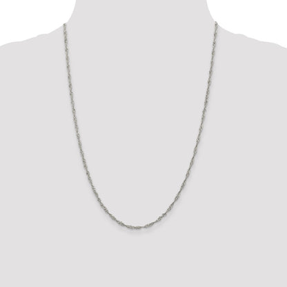 Sterling Silver 2.25mm Singapore Chain