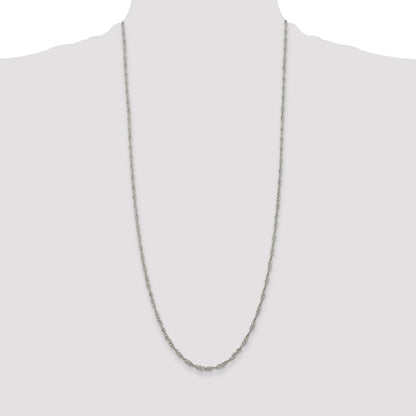 Sterling Silver 2.25mm Singapore Chain