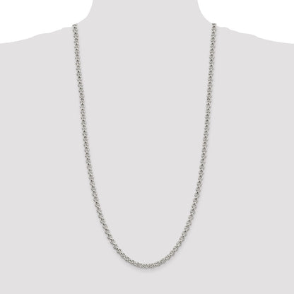Sterling Silver Rhodium-plated 5mm Rolo Chain