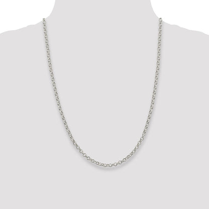 Sterling Silver 4mm Rolo Chain