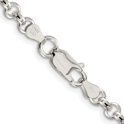 Sterling Silver Rhodium-plated 4.6mm Rolo Chain