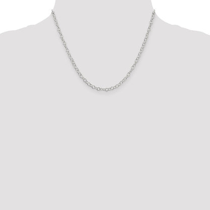 Sterling Silver 3.5mm Fancy Cable Chain