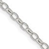 Sterling Silver 2.5mm Oval Fancy Rolo Chain