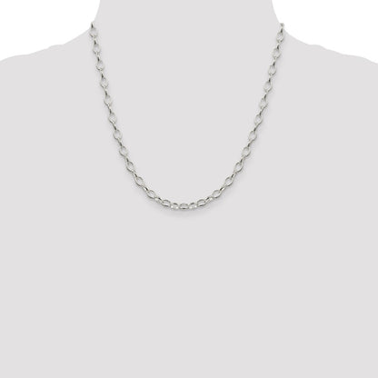 Sterling Silver 5mm Fancy Rolo Chain
