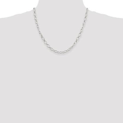 Sterling Silver 6.1mm Fancy Patterned Rolo Chain