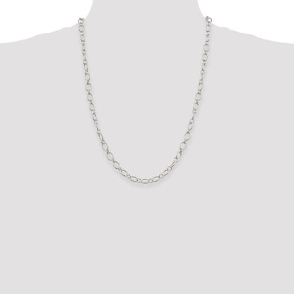 Sterling Silver 6.1mm Fancy Patterned Rolo Chain