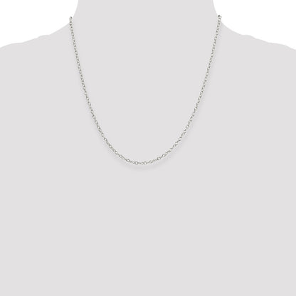 Sterling Silver 2.25mm Oval Cable Chain