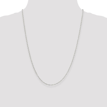 Sterling Silver 2.25mm Oval Cable Chain