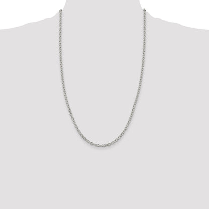Sterling Silver 3.75mm Oval Cable Chain