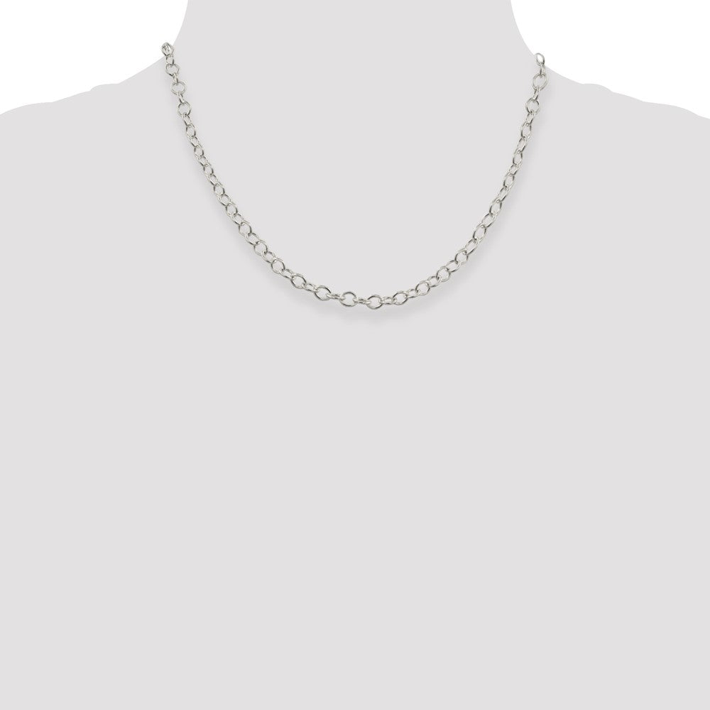 Sterling Silver 5.3mm Oval Cable Chain
