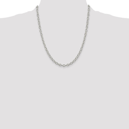 Sterling Silver 5.3mm Oval Cable Chain