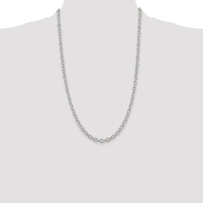 Sterling Silver 5.3mm Oval Cable Chain