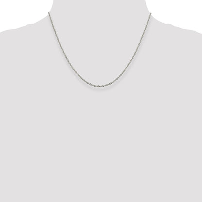 Sterling Silver 2mm Singapore Chain w/2in ext.