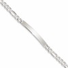 Sterling Silver Figaro Link ID Bracelet